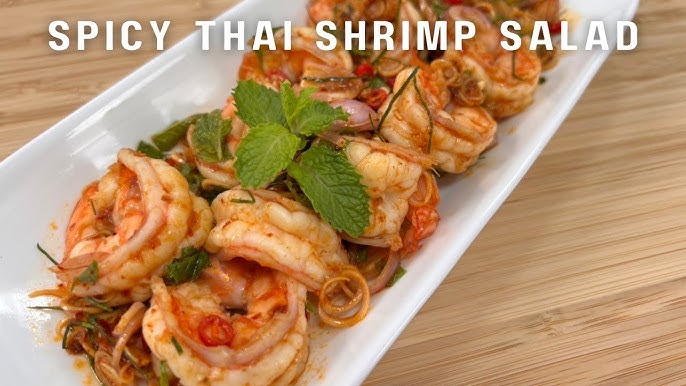 Chopped Thai Shrimp Salad with Garlic Lime Dressing