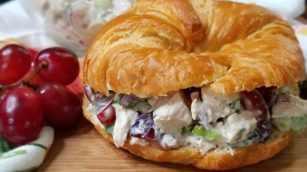 Honey Chicken Salad with Grapes and Feta