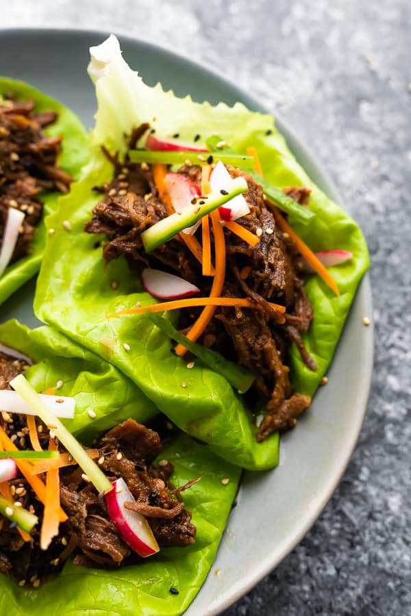 Korean BBQ Inspired Roasted Cauliflower Lettuce Wraps