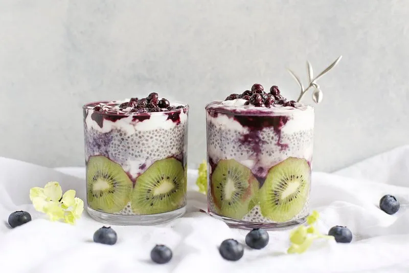 chia seeds in yogurt