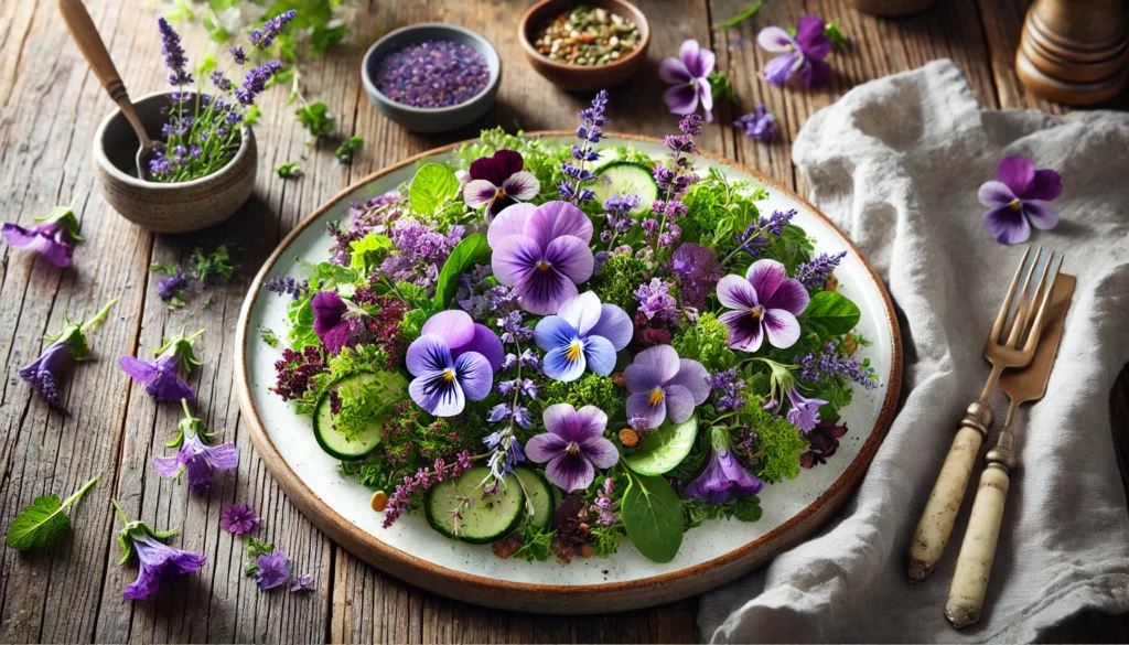 edible purple flower