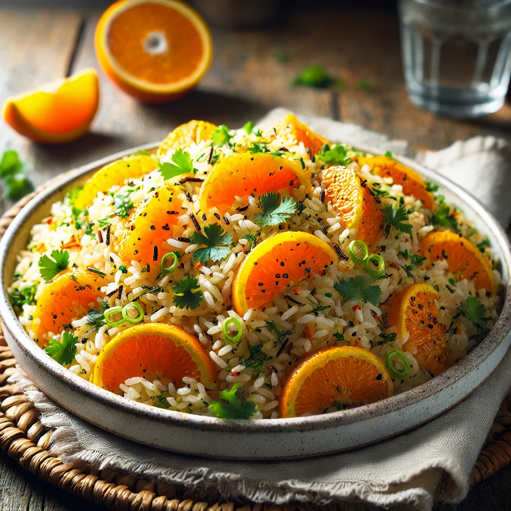 rice with oranges