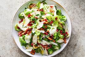 Chopped Brussels Sprout Salad with Chicken and Walnuts