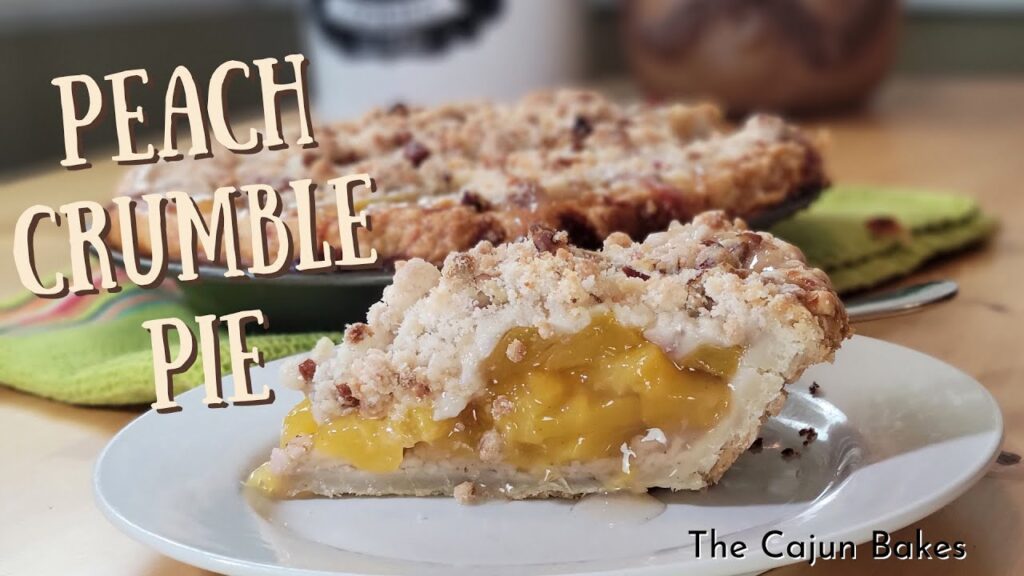 Peach Pie with Heath Bar Crumb Topping