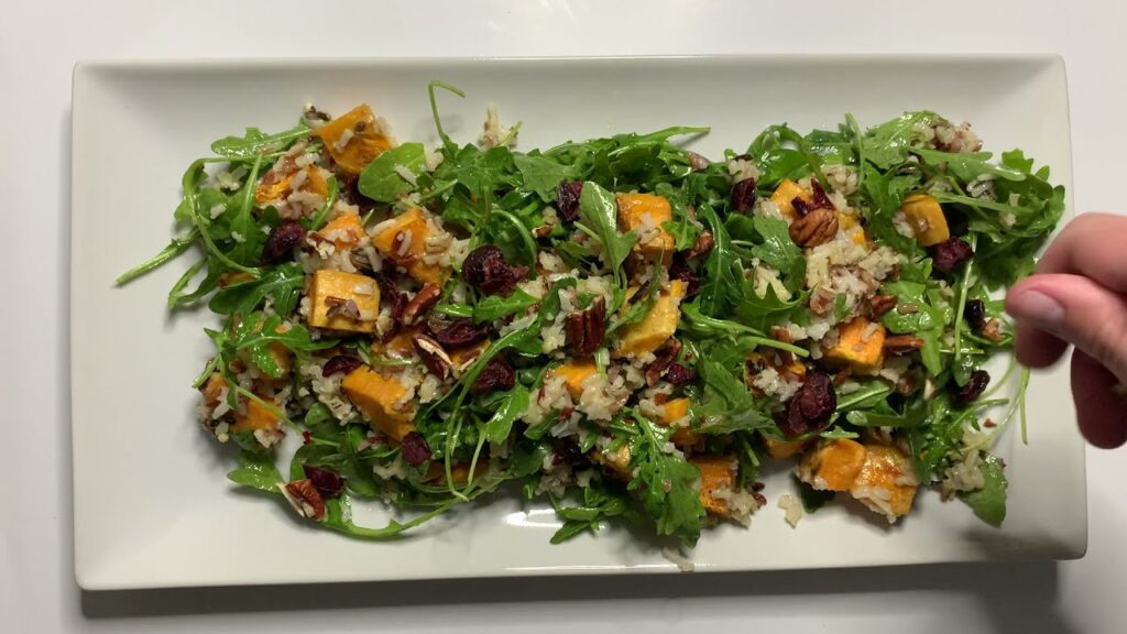 Roasted Sweet Potato and Wild Rice Arugula Salad