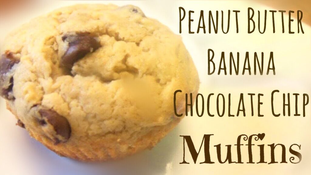 Whole Wheat Chocolate Chip Banana Peanut Butter Muffins